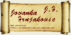 Jovanka Hrnjaković vizit kartica